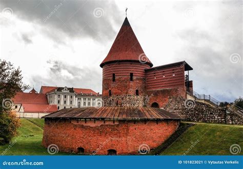 Kaunas Castle, Built during the Mid-14 Century. Stock Image - Image of ...