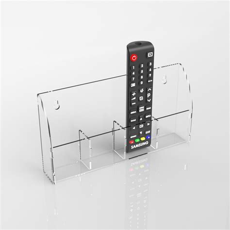 TV Remote Control Holder / Wall Mount Acrylic Organiser Box / Perspex Holder | eBay