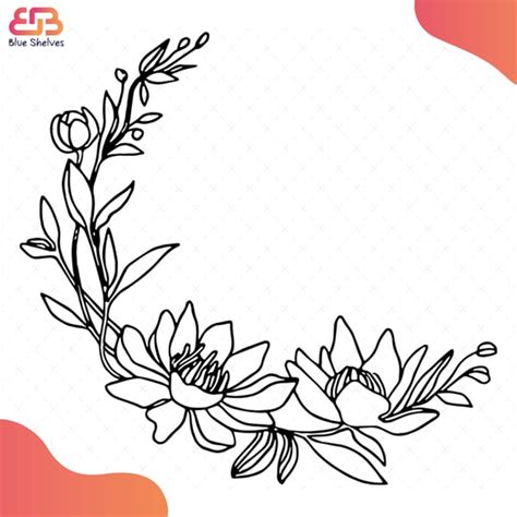 Magnolia Svg, Flower Svg, Wreath Svg, Flower Frame Svg, Flor - Inspire Uplift