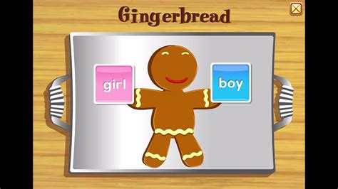 Starfall Make a Gingerbread Boy and Girl - YouTube