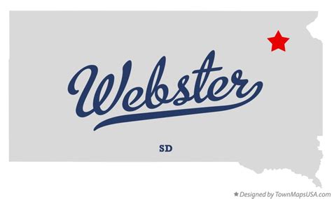 Map of Webster, SD, South Dakota