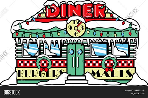 Retro Vintage 1950s Diner Clip Art Vector & Photo | Bigstock