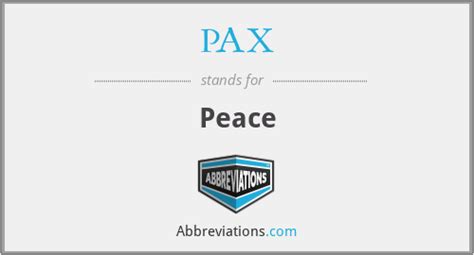 What does PAX stand for?