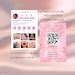 Instagram Business Card QR Code With Logo, Business Card Template Canva, Hair Stylist Business ...