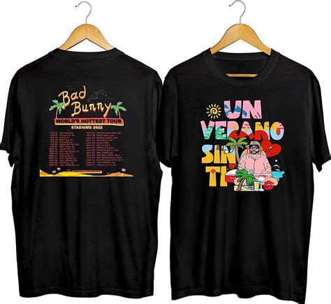 2022 Bad Bunny World’s Hottest Tour Un Verano Sin Ti Merch Shirt - trilhando.com.br