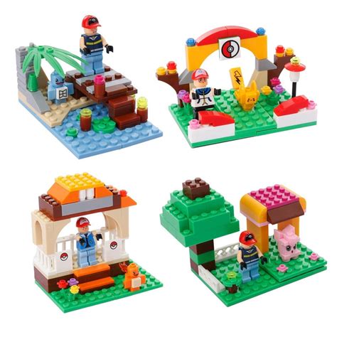 Set of 4 Assorted Pokemon Lego Mini Figure Series - Walmart.com - Walmart.com