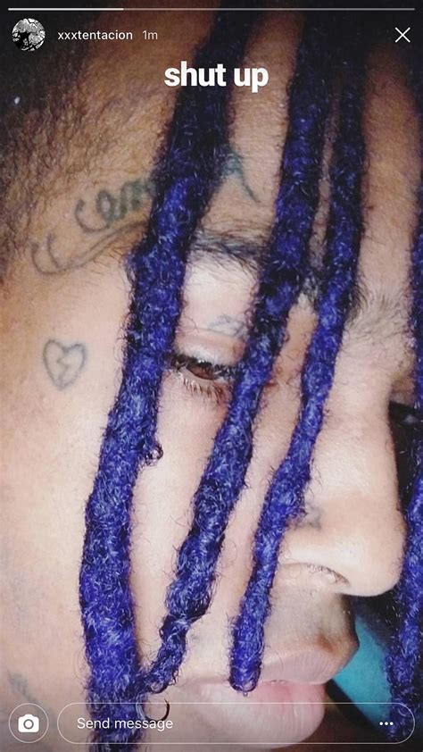 He dyed his hair purple XXXTENTACION [], XXXTENTACION Blue Hair HD ...