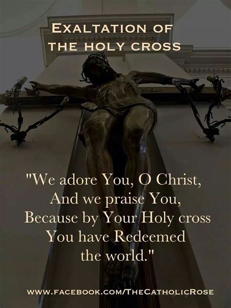 Exaltation of the Holy Cross | Catholic prayers, Catholic, Catholic quotes