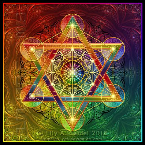 Rainbow Metatron's Cube PRINT by Lilyas on DeviantArt