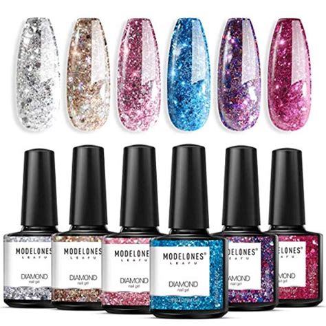 Glitter Gel Nail Polish Set - 6PCS, £13.99 at Amazon