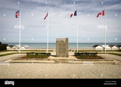 World War 2 Liberation memorial at D Day Sword Beach, Luc Sur Mer Stock Photo: 3611833 - Alamy