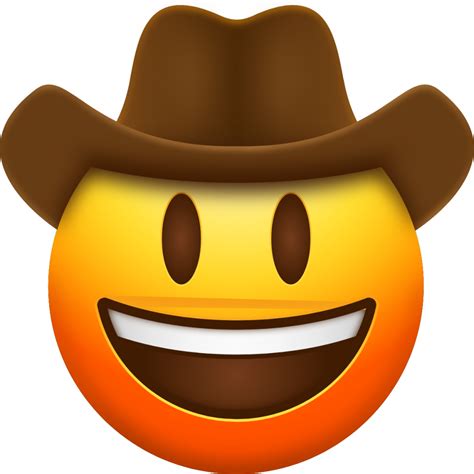 "Cowboy Hat Face" Emoji - Download for free – Iconduck