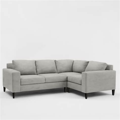 York 3-Piece Sectional | West Elm | Modern sofa sectional, Modern sectional, Contemporary sectional