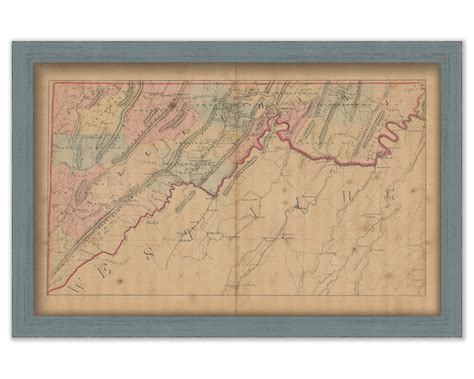 ALLEGANY COUNTY Maryland 1866 Map Replica or Genuine | Etsy