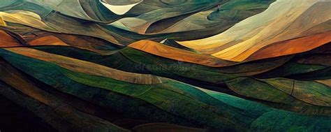 Organic Abstract Panorama Illustration Art Stock Photo - Image of pattern, abstract: 261324044