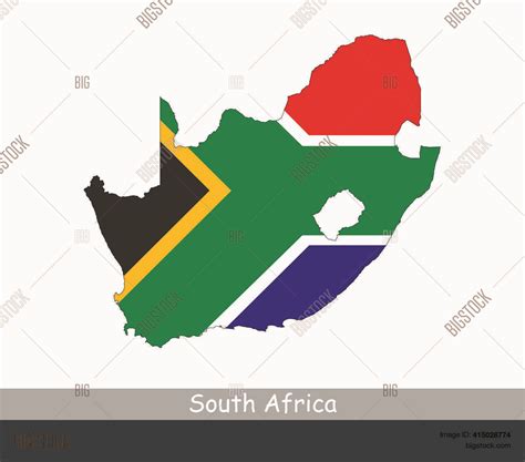 South Africa Flag Map Vector & Photo (Free Trial) | Bigstock