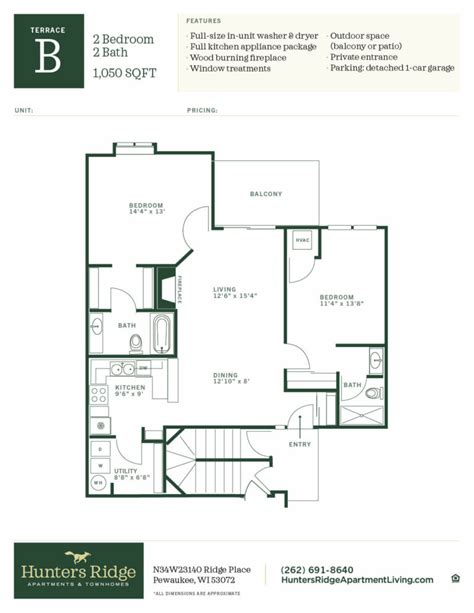 Apartment Floor Plans | Hunters Ridge