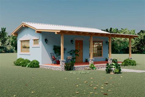 Diseño Encantador: Casa de Campo Pequeña de 8x8.50 Metros.