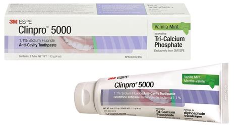 Clinpro™ 5000 1.1 % Sodium Fluoride Vanilla Mint Anti-Cavity Toothpaste ...