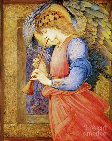 Angel Gabriel Blowing His Horn Vintage Christian art Painting by Tina ...