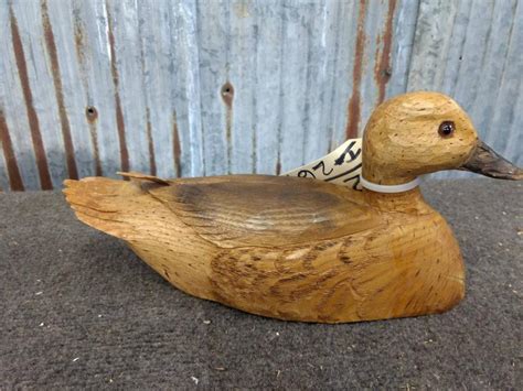 Lot - Hand Carved Wooden Duck Decoy Signed By Artist