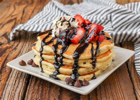 Chocolate Chip Pancakes - Chocolate with Grace