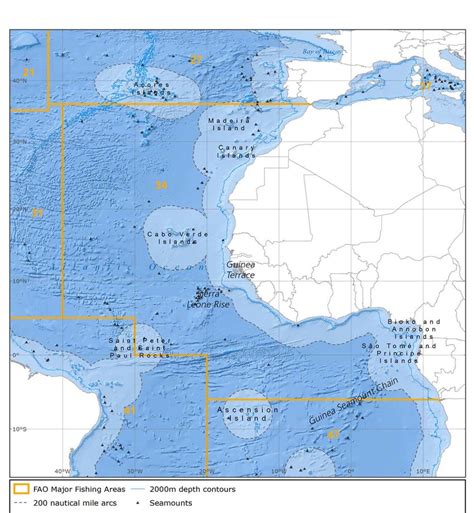 Eastern Central Atlantic Ocean. The map shows the FAO major fishing... | Download Scientific Diagram