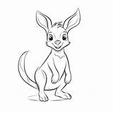 Premium Photo  Cute Baby kangaroo coloring Page sketch template