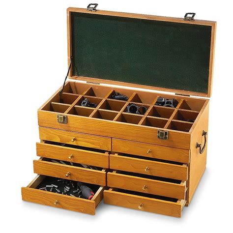 Gunsmithing Wooden Tool Box, Oak Finish - 196473, Gun Cleaning & Maintenance at Sportsman's Guide