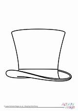 Top Hat Colouring Page sketch template
