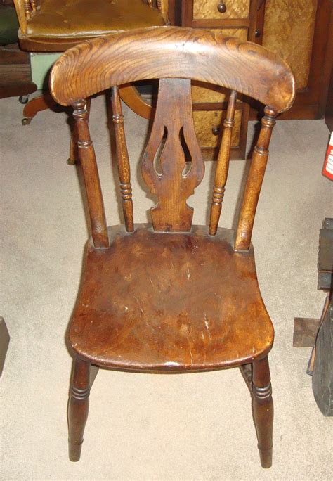 One of a pair of Victorian kitchen dining chairs | Dorking Desks