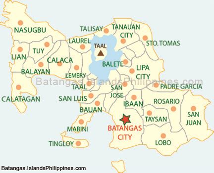 Batangas Political Subdivision / Batangas Map Islands Philippines ...