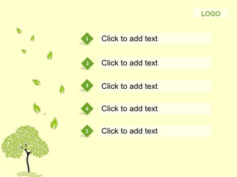 Free PowerPoint template - Green tree