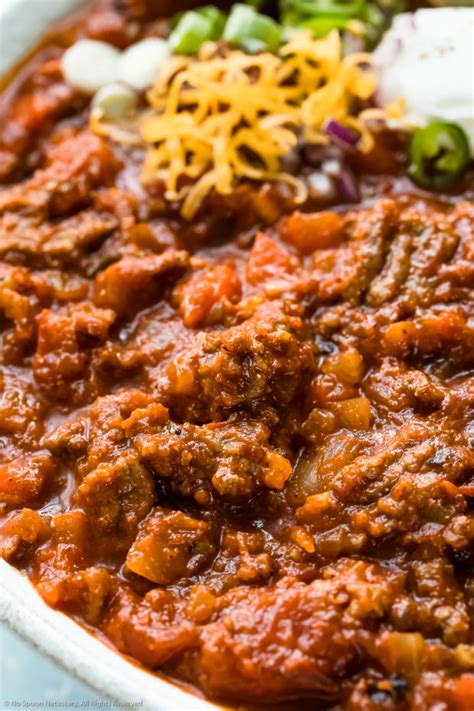 Easy No Bean Chili Recipe - No Spoon Necessary