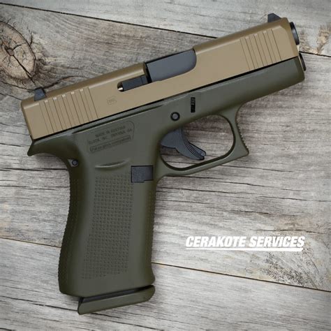 Glock 43X OD Green Pistol FDE Slide - Cerakote Services