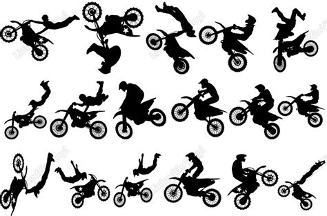 Dirt Bike Silhouette Bundle SVG Free Graphics Craft - LinkedGo Vinyl