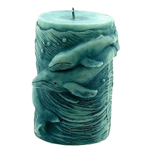 Grainrain 3D Candle Molds Silicone Soap Cylinder dolphin DIY Craft Wax Clay Resin Moulds-in Soap ...