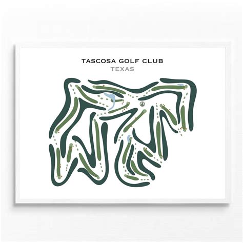 Tascosa Golf Club Texas Golf Course Map Home Decor Golfer - Etsy