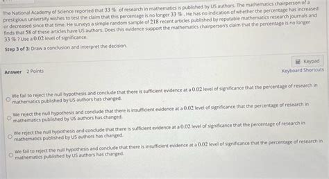 Solved The National Academy of Science reported that 33% of | Chegg.com