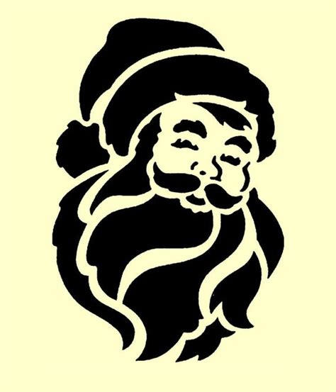 STENCIL Santa Claus Face 8x5.5