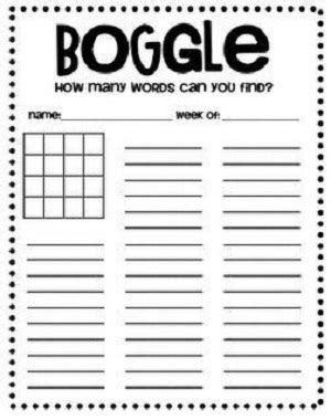 Rules of Boggle Printable Sheets | Activity Shelter