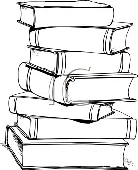 Collection of Tall Stack Of Books PNG Black And White. | PlusPNG