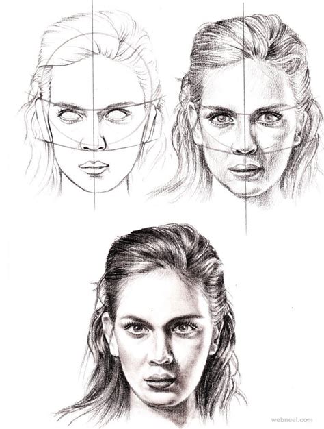 How to Draw a Face - 25 Step by Step Drawings and Video Tutorials