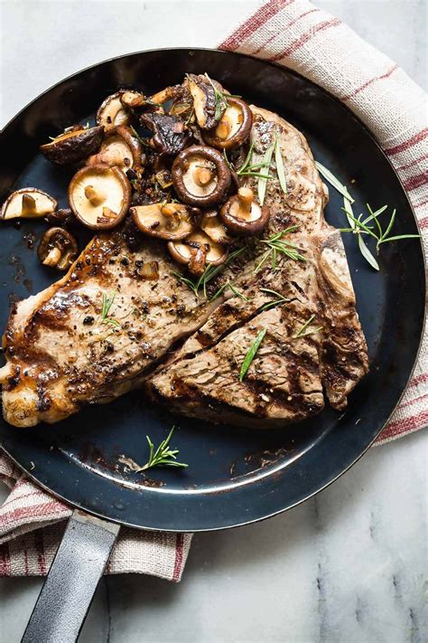 Porterhouse Steak with Mushrooms - Oh Sweet Basil