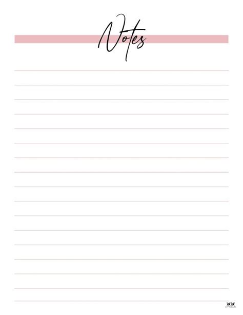 Printable-Note-Pages-13 | Notebook paper template, Printable notes, Note writing paper