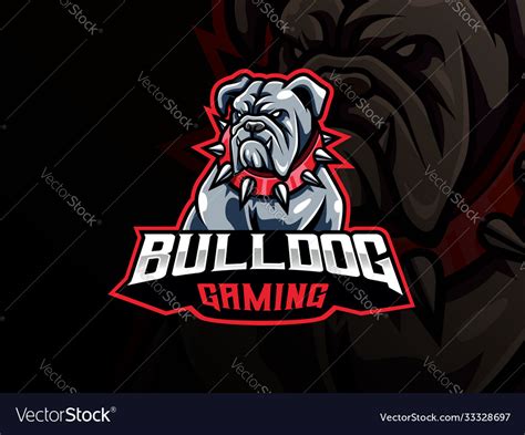 Bulldog mascot sport logo design Royalty Free Vector Image