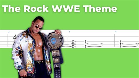 The Rock WWE Theme Guitar Tab Song - YouTube