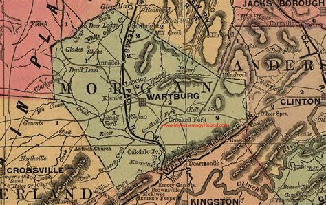 Morgan County, Tennessee 1888 Map