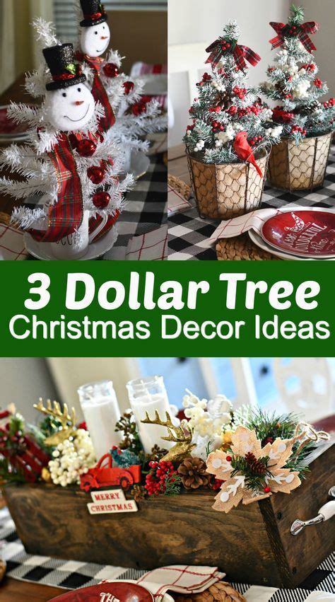 3 Simple & Fun DIY Dollar Tree Christmas Centerpieces | Dollar tree christmas decor, Christmas ...