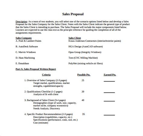 Sales Business Proposal Template - Professional Sample Template